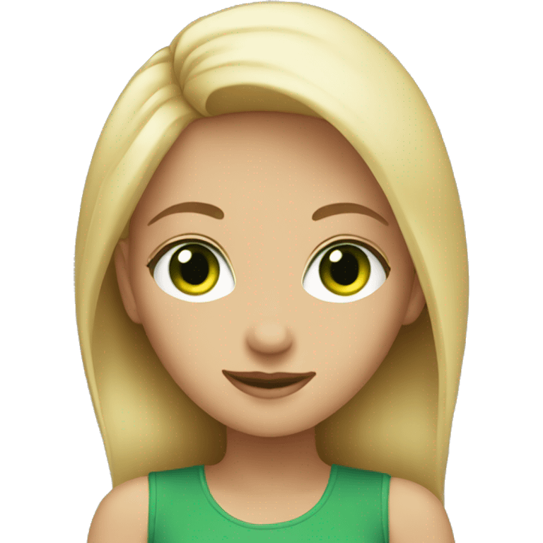 blonde girl with green eyes  emoji