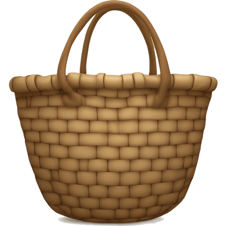 Woven brown beach bag emoji