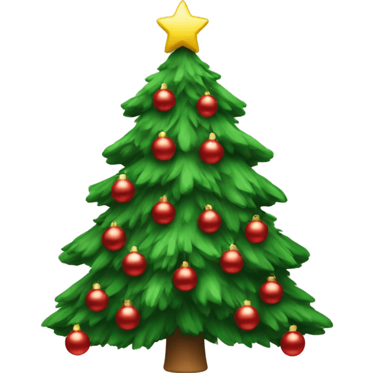 Christmas tree with red and green ornaments emoji