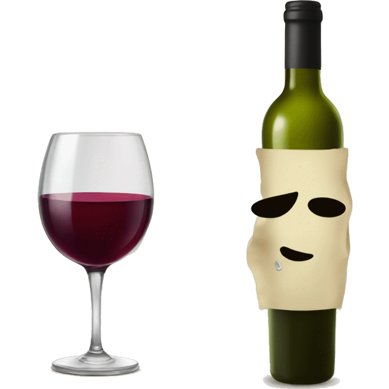 Wine with olive emoji