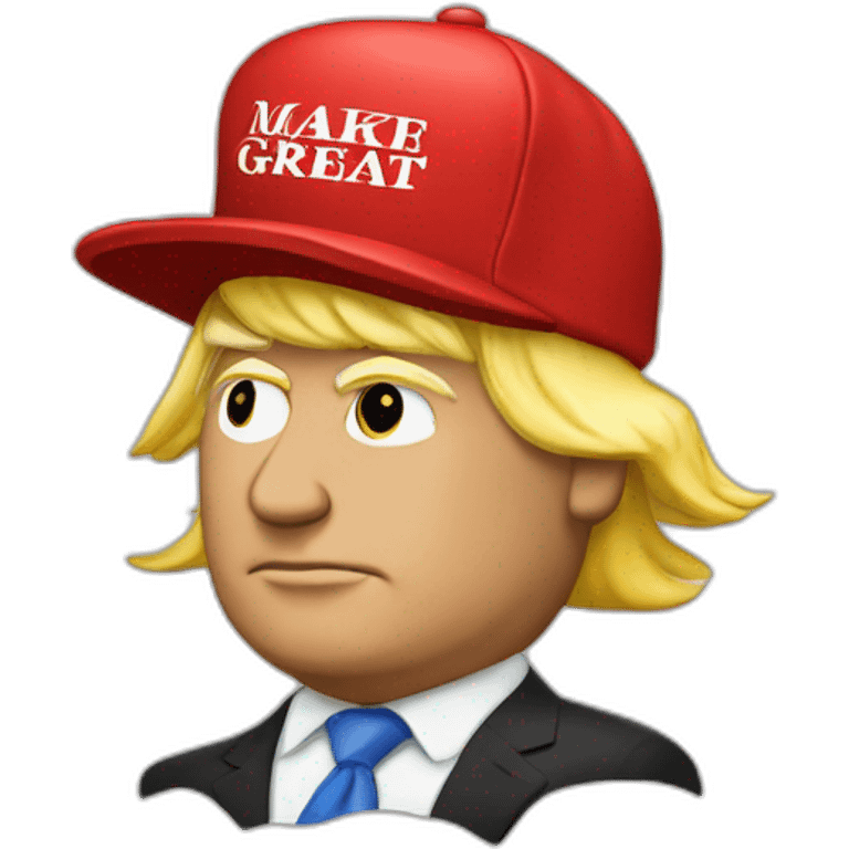 Donald Trump with a ”Make America Great Again” Red hat emoji