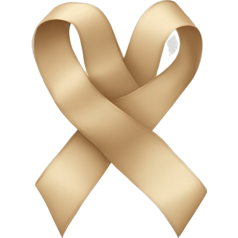 beige ribbon emoji