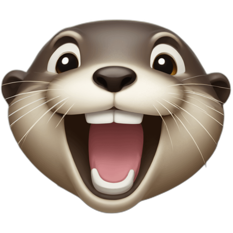 Otter laughing face emoji