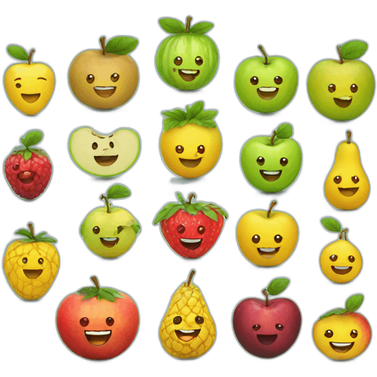 Fruits smiling emoji