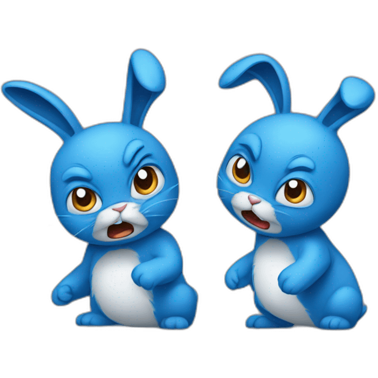 blue bunny getting mad emoji