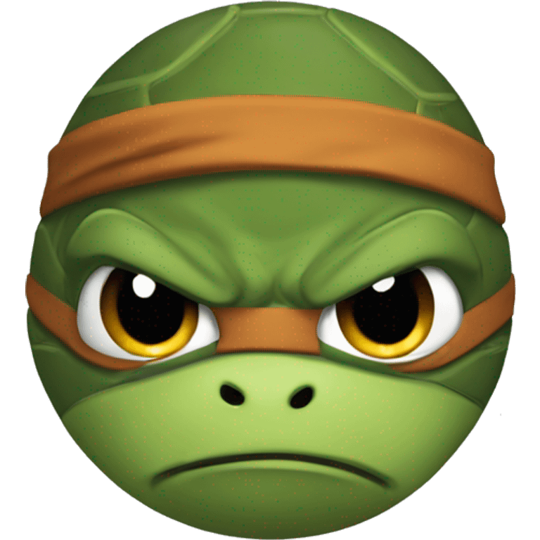 Ninja turtle rafael angry face emoji