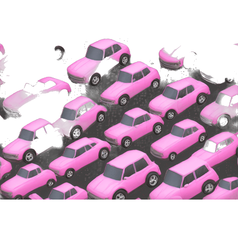 pink car emoji