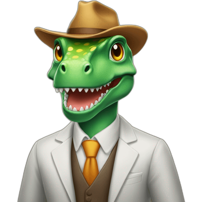 Dino Reit Kostüm emoji