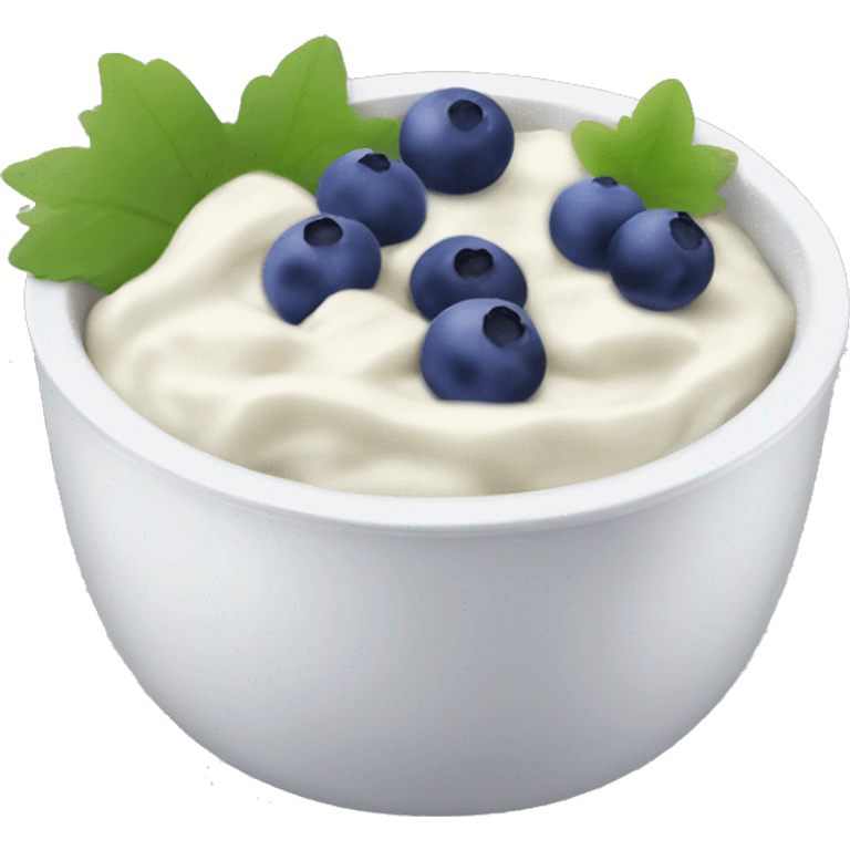 yoghurt bowl with grapes and blueberries emoji