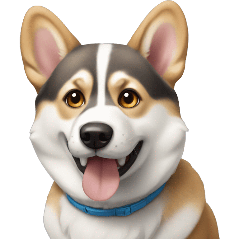 husky mixed corgi emoji