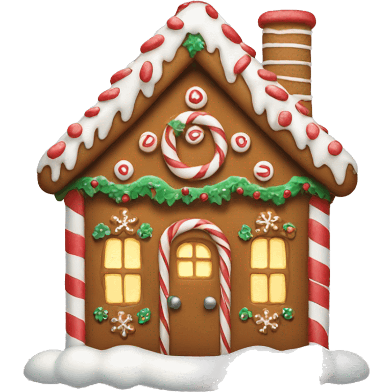 Cute gingerbread christmas house  emoji