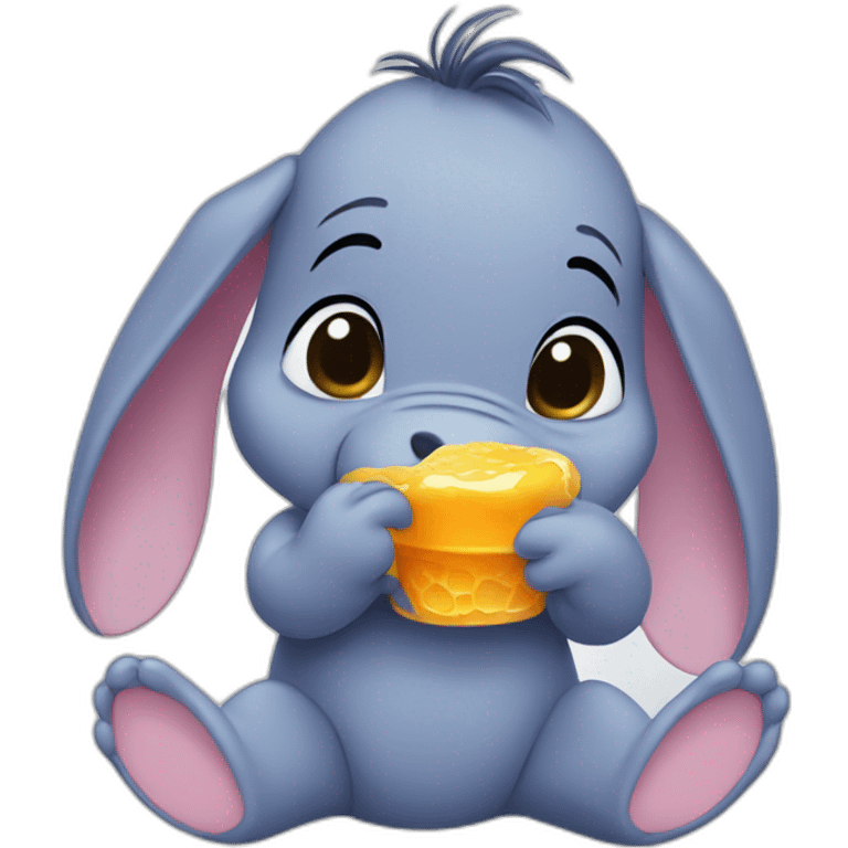 Baby Eeyore eating honey  emoji