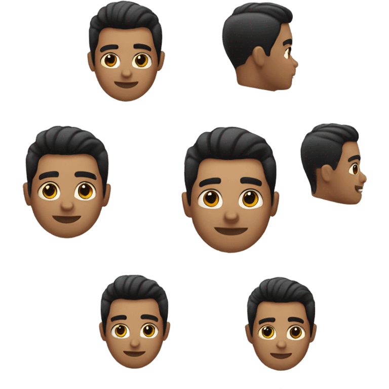 Barber guy with black hair emoji