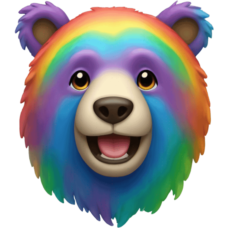 Rainbow bear emoji