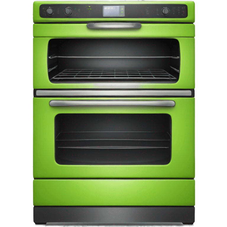 Realistic lime green oven isolated.  emoji