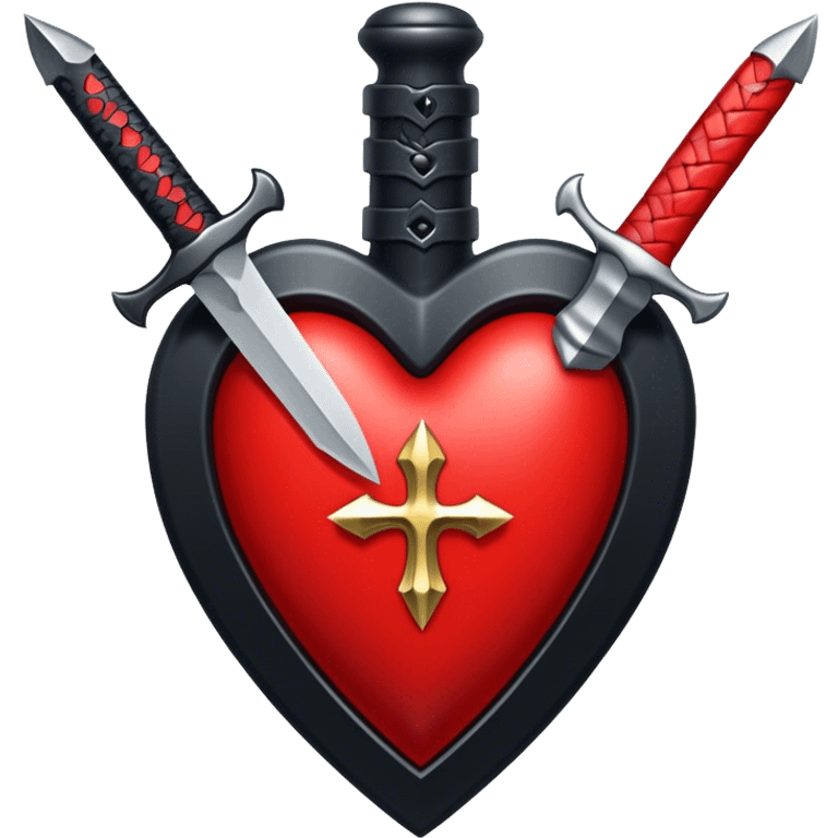 black heart with a ted dagger  emoji