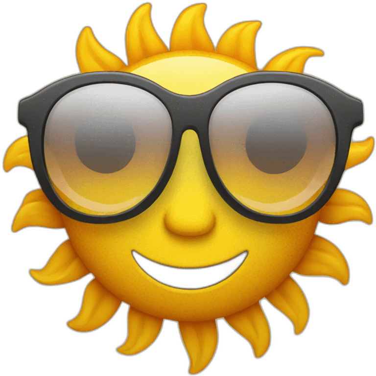 Sun with glasses emoji