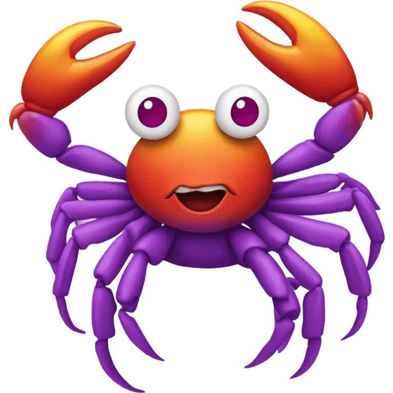 Gay crab with clown hair emoji