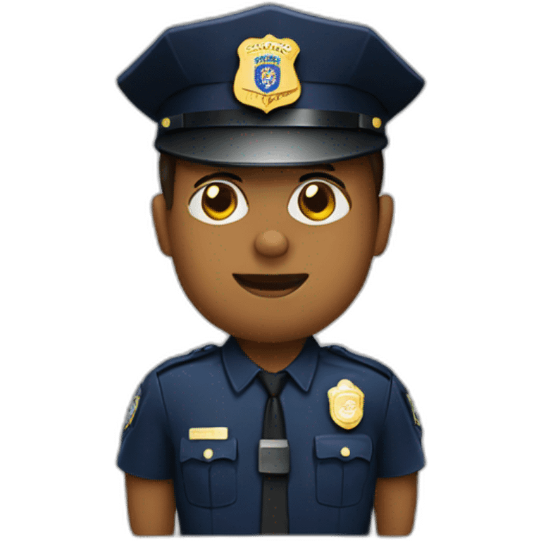 police officer with FBI cap emoji