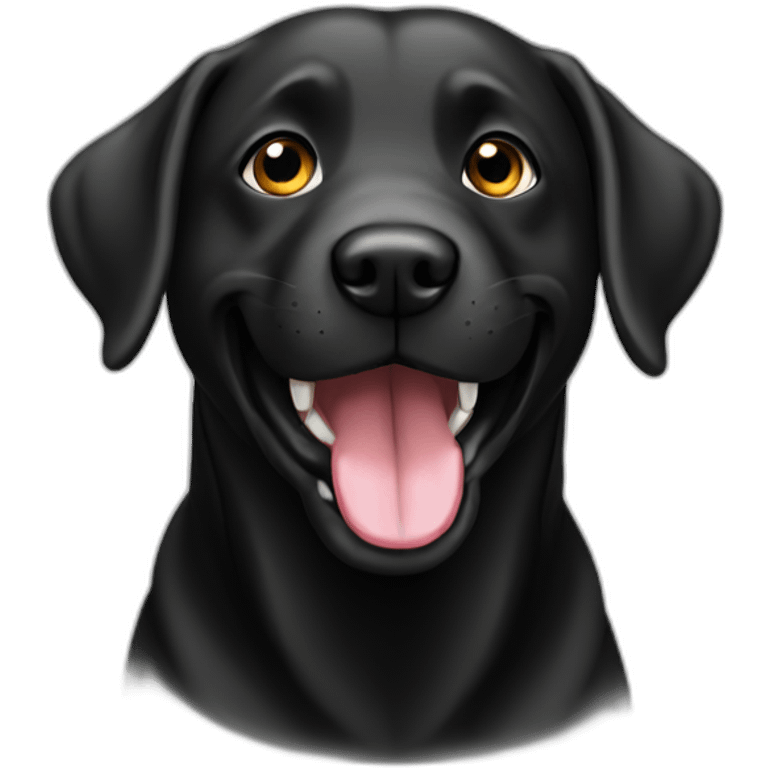 laughing labrador black emoji