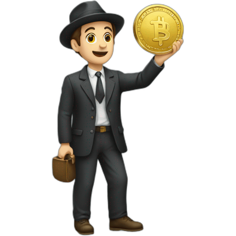 Jews picking up coin emoji