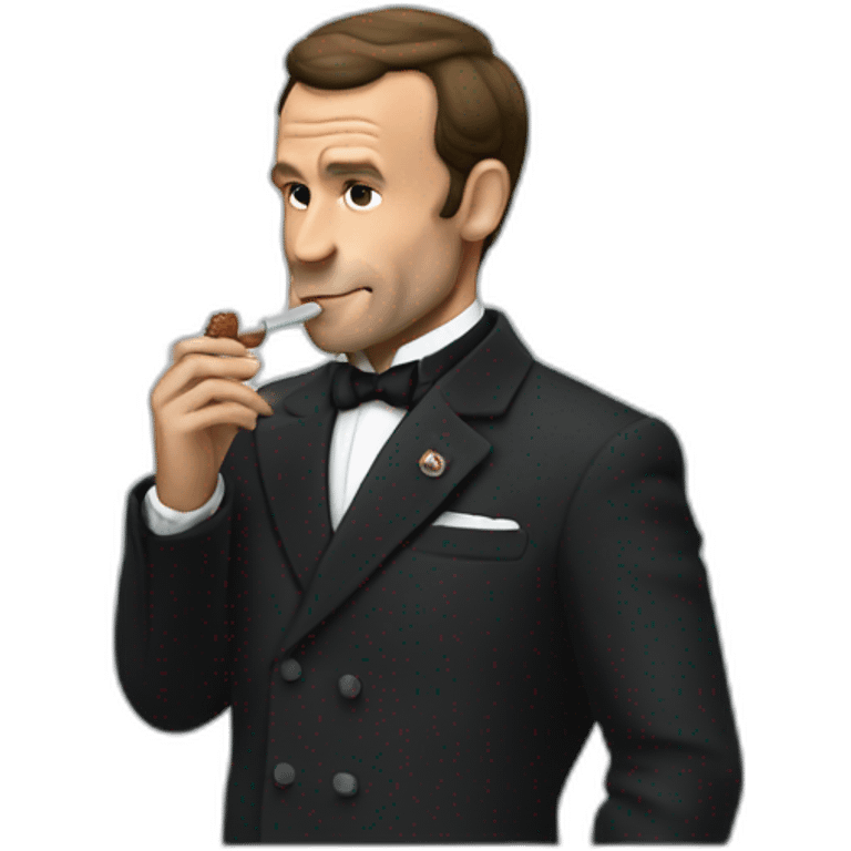 macron smoking pot emoji