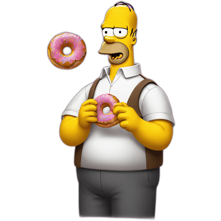 Homer simpson eating a donuts emoji