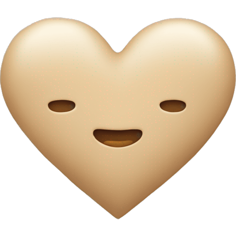 Beige love heart emoji