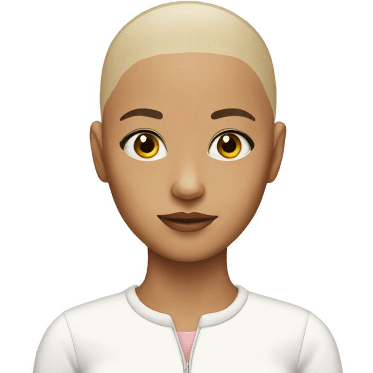 girl bald with no sourcils emoji