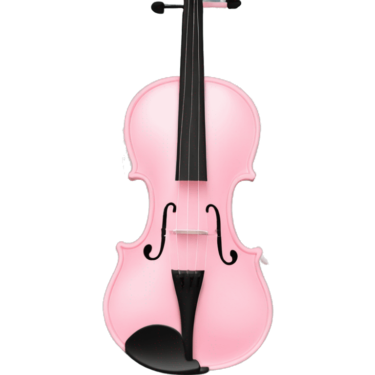 soft pastel pink violin with peonies and glitter emoji