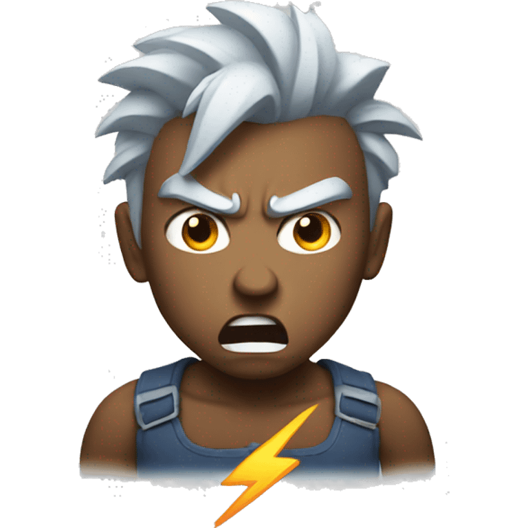 angry thunder emoji