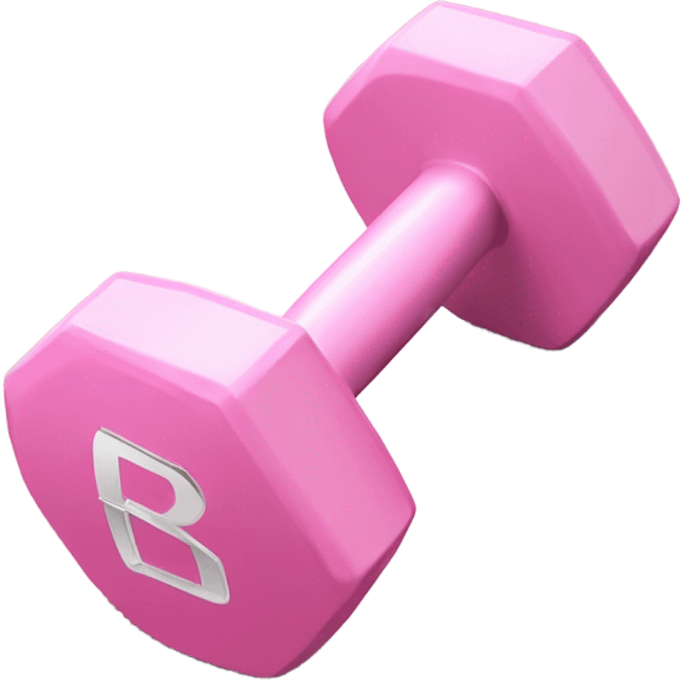 light pink gym dumbbell  emoji