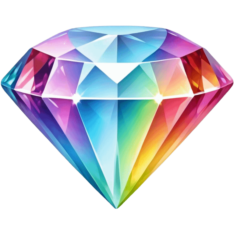 Cinematic Realistic Diamond Emoji, Brilliant and sparkling, with perfectly cut facets reflecting light in dazzling rainbows, resting upon a soft velvet background. The sharp, clean edges reflect light in every direction, creating a mesmerizing shine. Soft glowing outline, capturing the essence of timeless luxury and radiant beauty in a single, flawless diamond! emoji