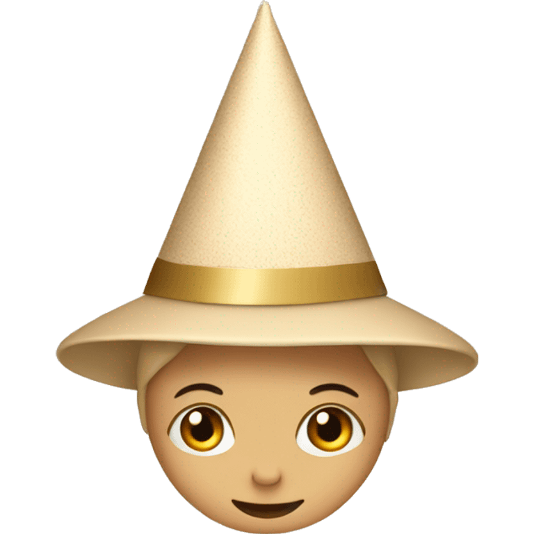 Beige birthday hat emoji