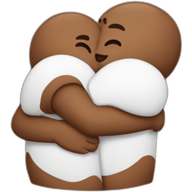 cony and brown hug emoji