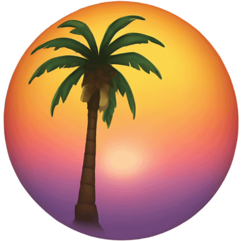 Sunset palm tree emoji