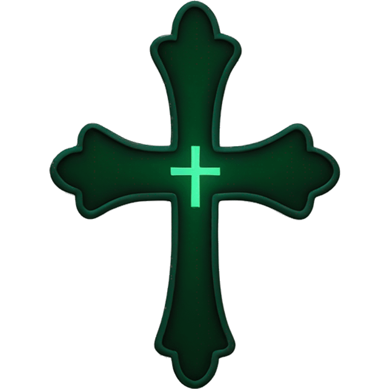 gothic cross dark green emoji