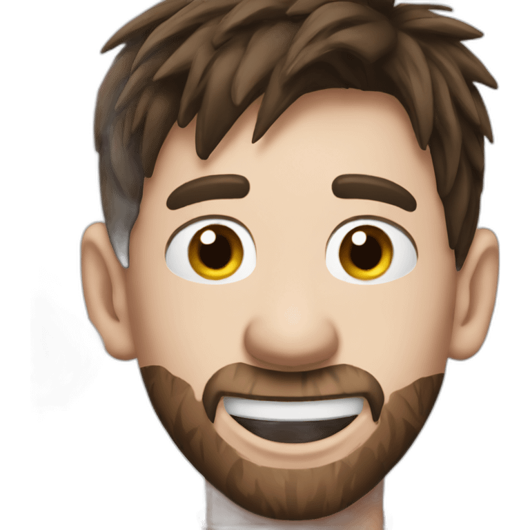 Messi celebrating world cup emoji