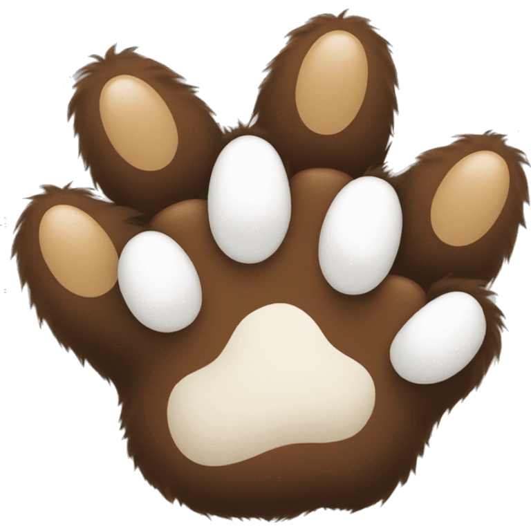 Fluffy Bear paw emoji