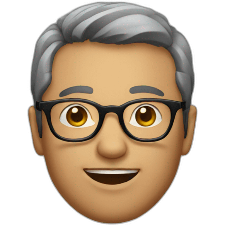 man wearing round glasses emoji