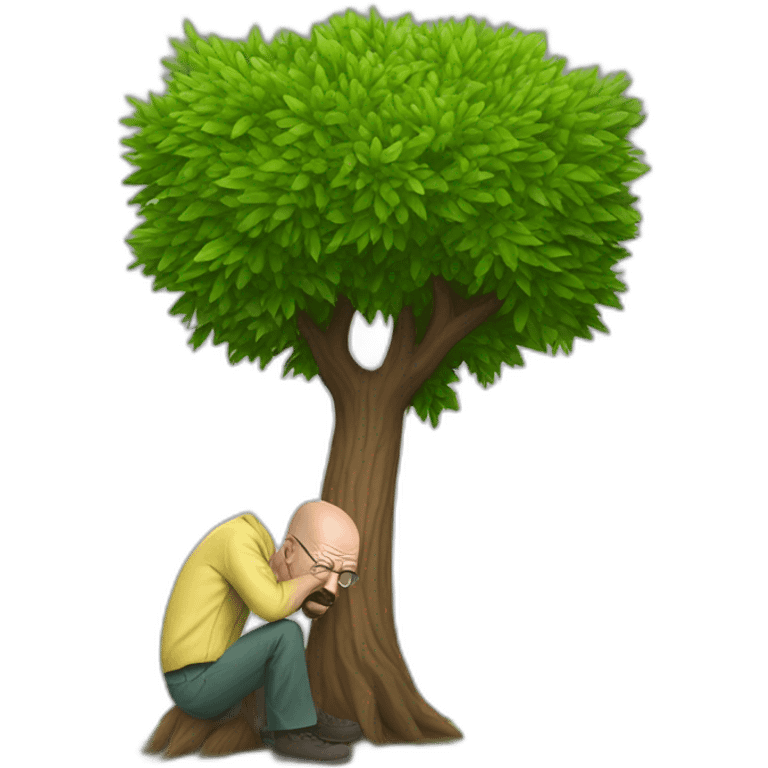 Walter white biting a tree emoji