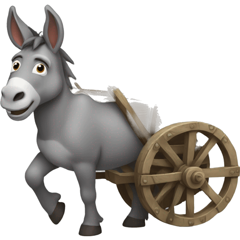 donkey in a mine cart emoji