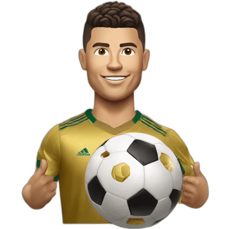 Ronaldo with a ballon d'or emoji