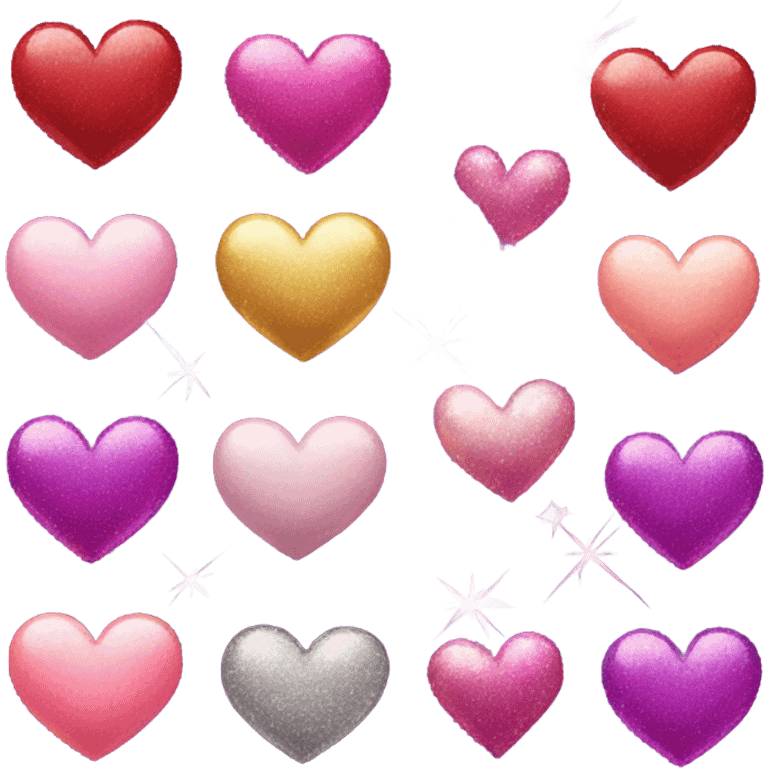 Hearts and sparkles  emoji