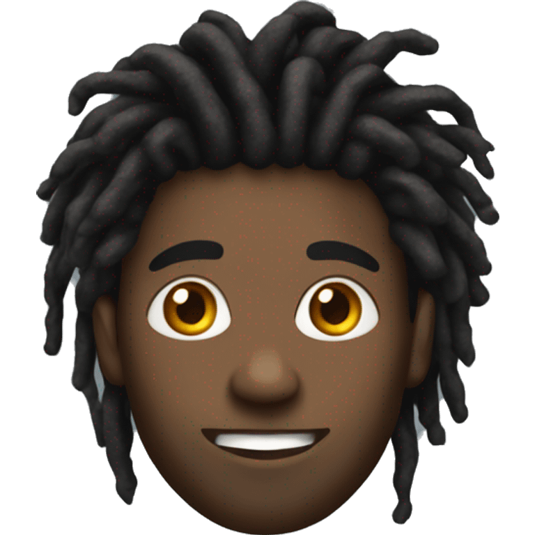 a black guy with dreads emoji