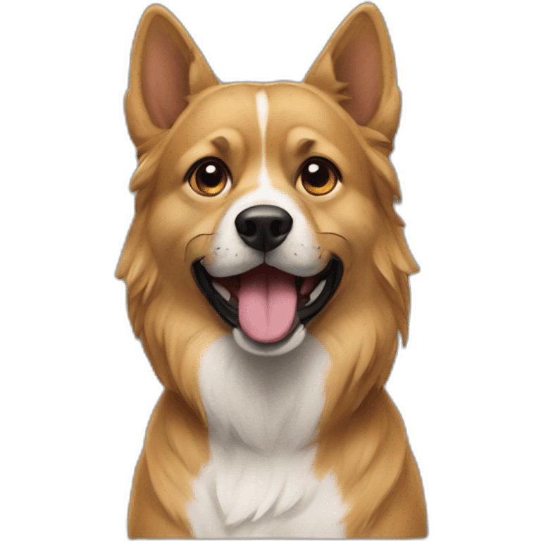 Chat sur chien emoji