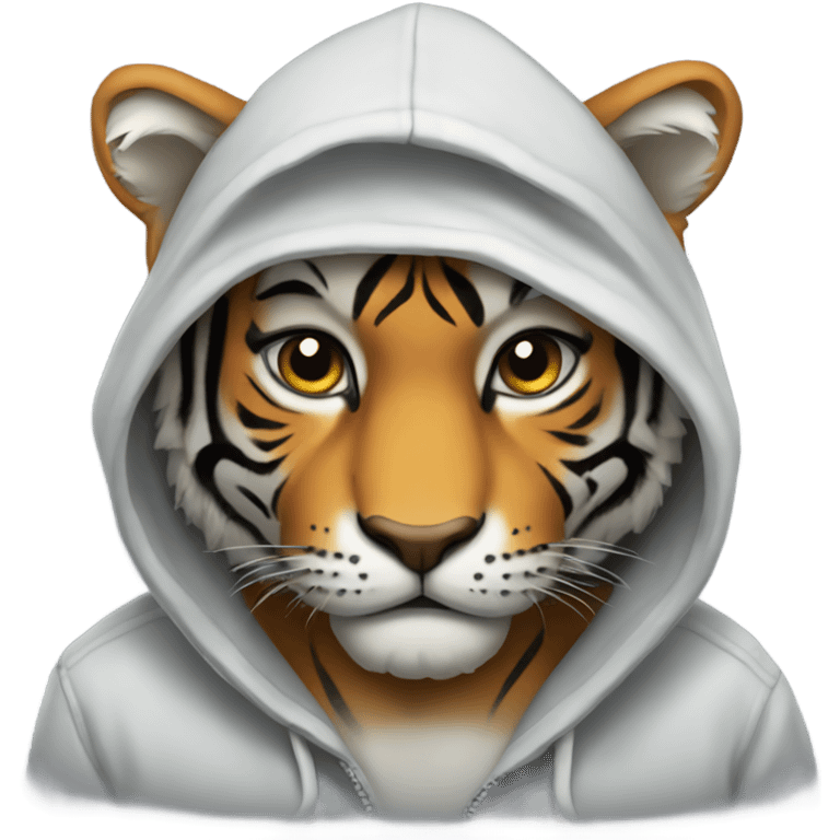 Tiger Wearing A Hoodie emoji