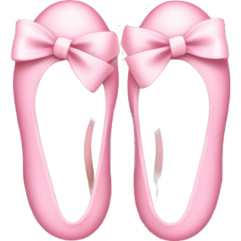 Pink ballet flats with a bow emoji