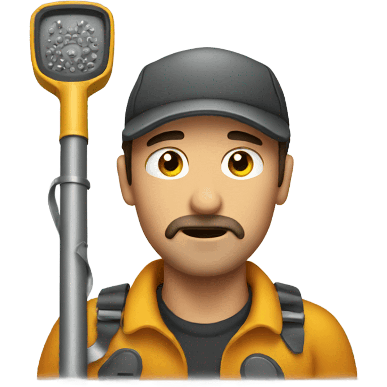 Man with metal detector emoji