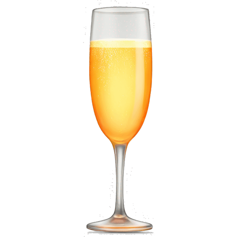 champagne glass with orange emoji